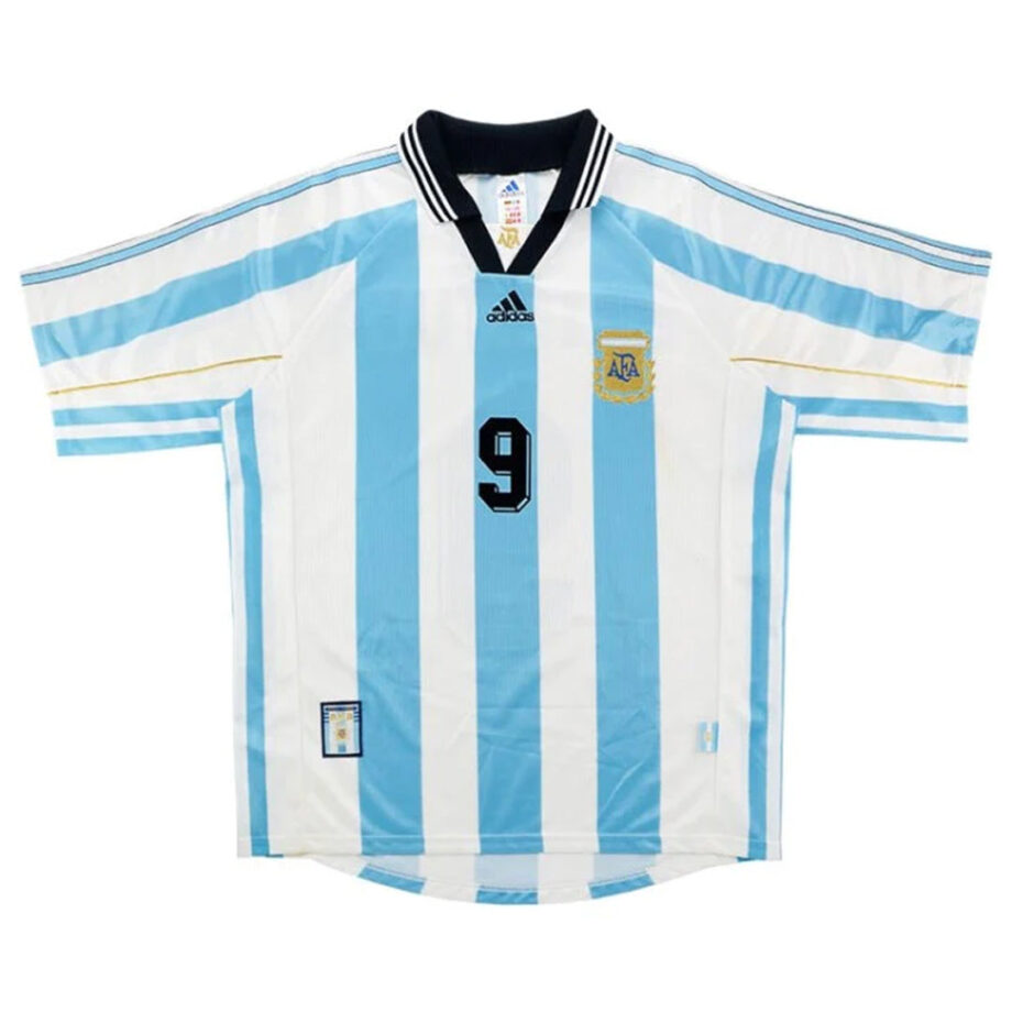 Argentina #9 Batistuta Retro Jersey Home World Cup 1998 - 90KITS