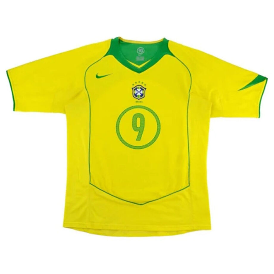 Brazil #9 Ronaldo Retro Jersey Home 2004 - 90KITS