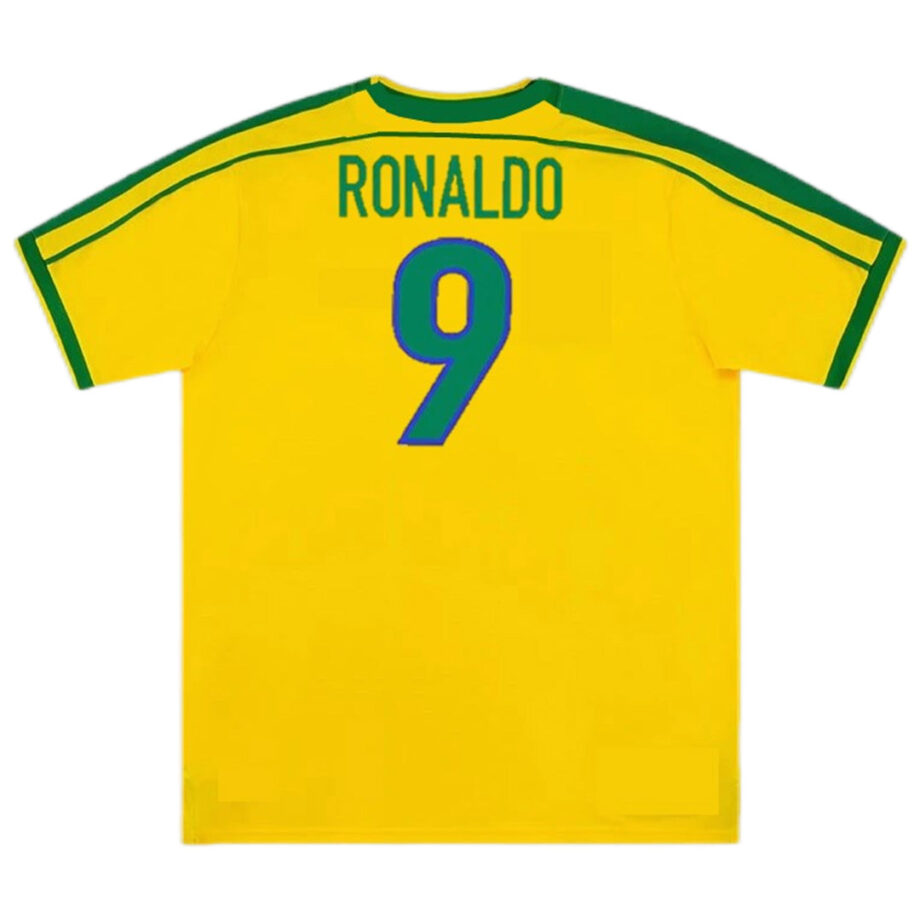 Brazil #9 Ronaldo Retro Jersey Home World Cup 1998 - 90KITS
