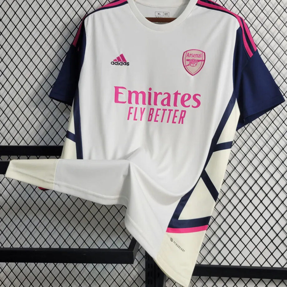 Arsenal Training White Pink Pre Match Jersey 23/24 - 90KITS