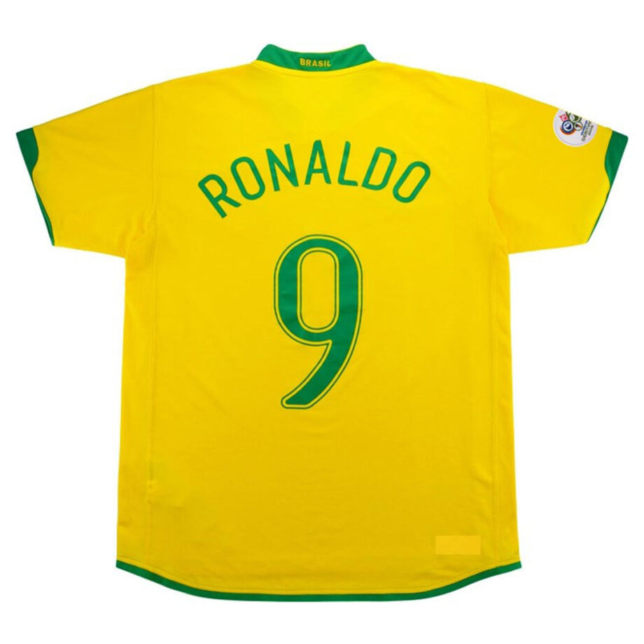 Brazil #9 Ronaldo Retro Jersey Home World Cup 2006 - 90KITS