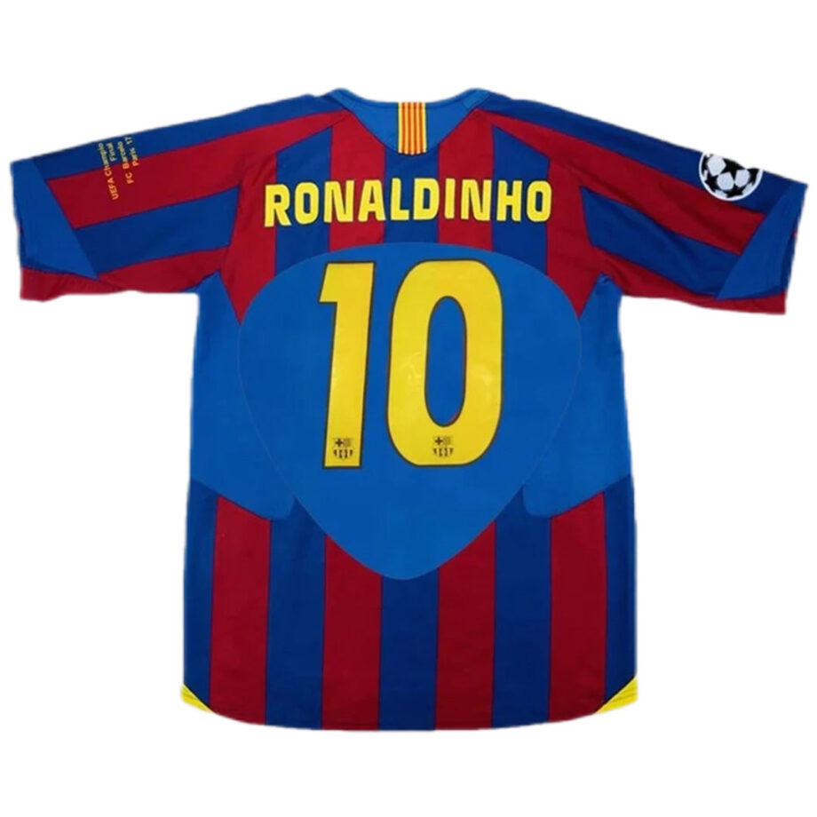 Barcelona #10 Ronaldinho UCL Final Retro Jersey Home 2005/06 - 90KITS