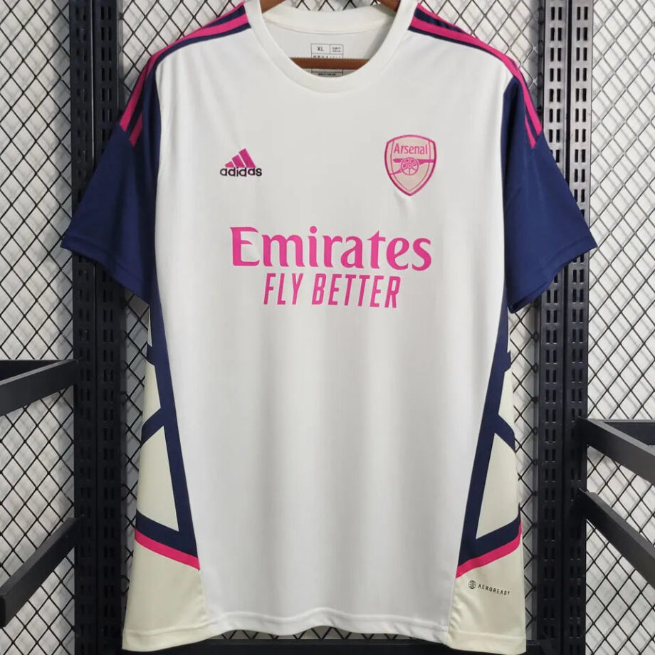 Arsenal Training White Pink Pre Match Jersey 23/24 - 90KITS
