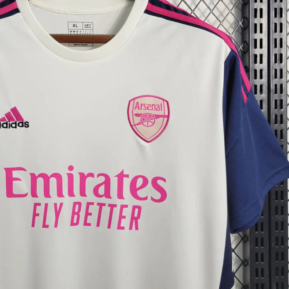 Arsenal Training White Pink Pre Match Jersey 23/24 - 90KITS